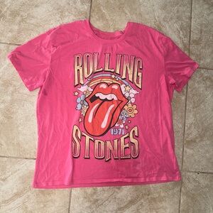 NWOT Womens 1971 The Rolling Stones double sided graphic printed tshirt!